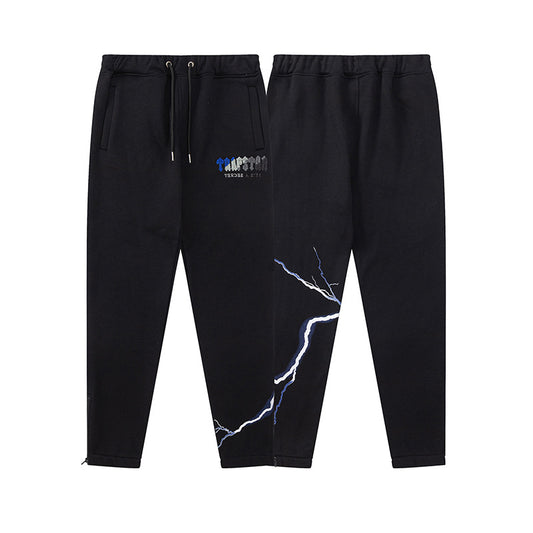 Trapstar Black Tiger Embroidered Hoodie and Pants Set