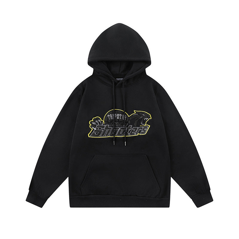 Trapstar Black Tiger Embroidered Hoodie and Pants Set