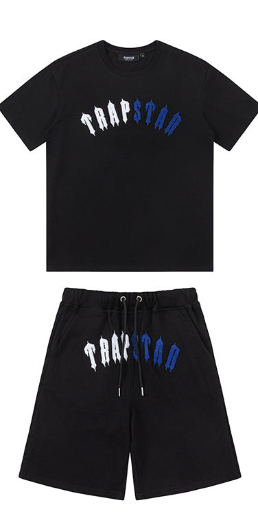 Trapstar Black Tiger Embroidered Hoodie and Pants Set