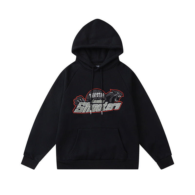 Trapstar Black Tiger Embroidered Hoodie and Pants Set