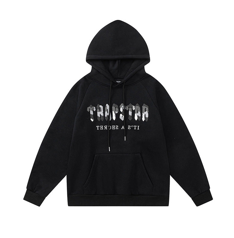 Trapstar Black Tiger Embroidered Hoodie and Pants Set