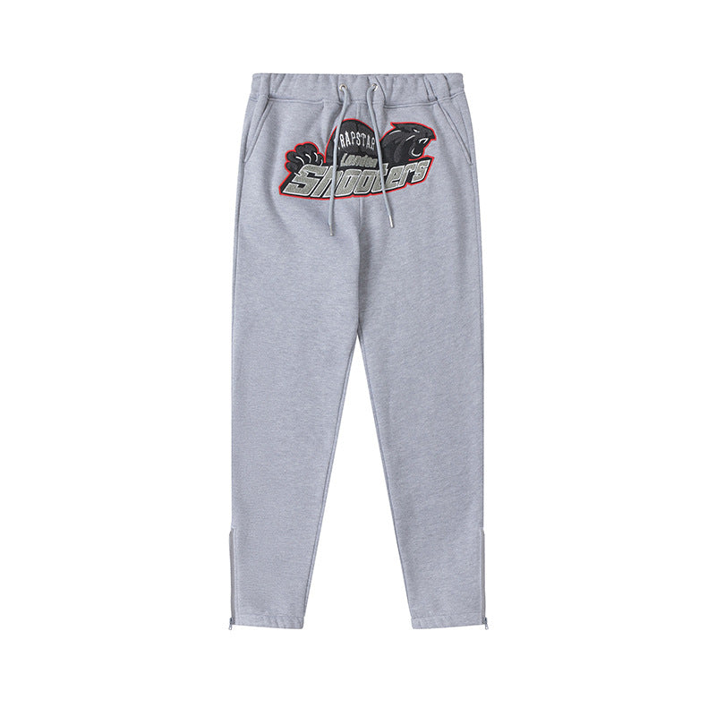 Trapstar Black Tiger Embroidered Hoodie and Pants Set