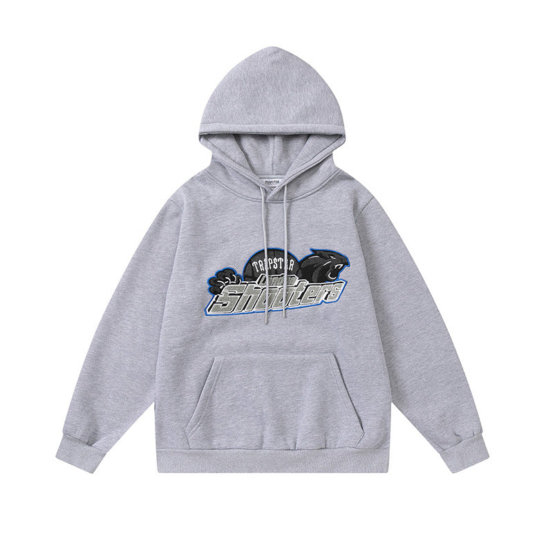 Trapstar Black Tiger Embroidered Hoodie and Pants Set