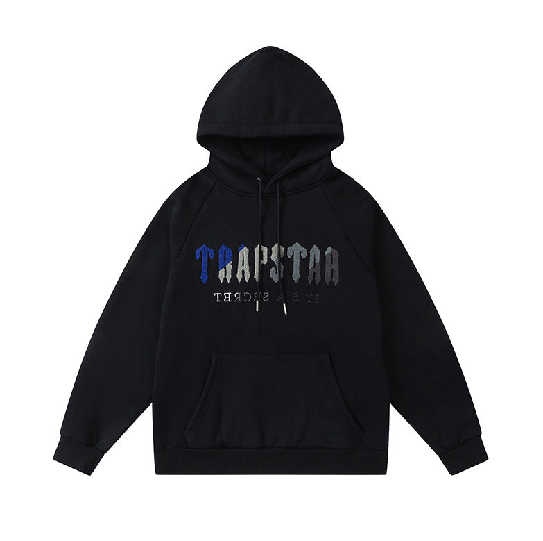 Trapstar Black Tiger Embroidered Hoodie and Pants Set