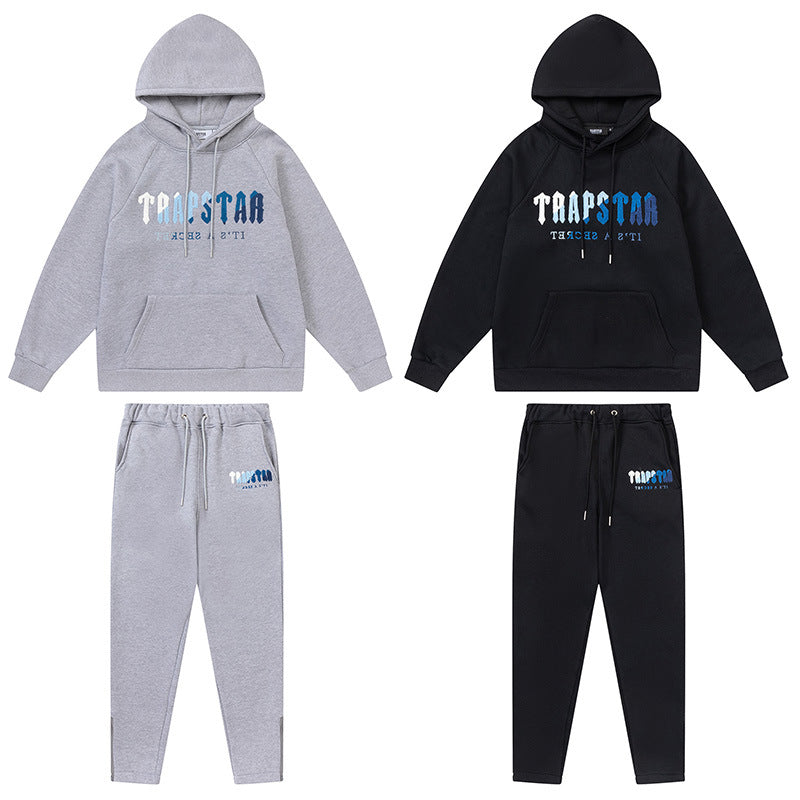 Trapstar Black Tiger Embroidered Hoodie and Pants Set
