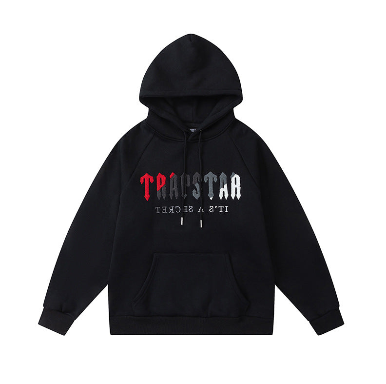 Trapstar Black Tiger Embroidered Hoodie and Pants Set