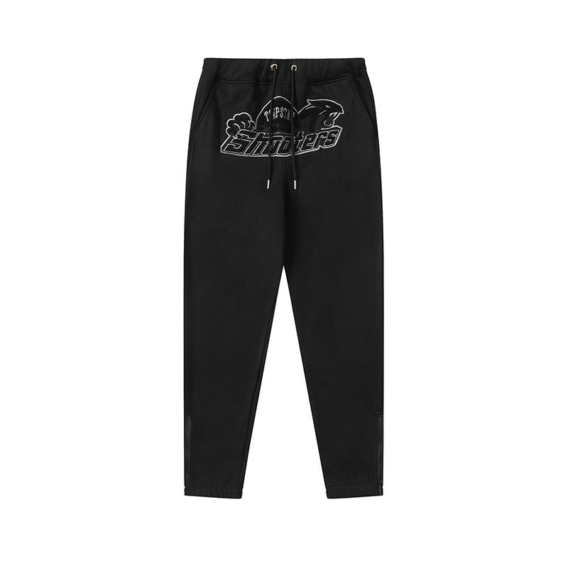 Trapstar Black Tiger Embroidered Hoodie and Pants Set