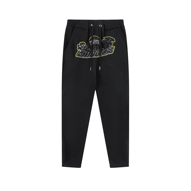Trapstar Black Tiger Embroidered Hoodie and Pants Set