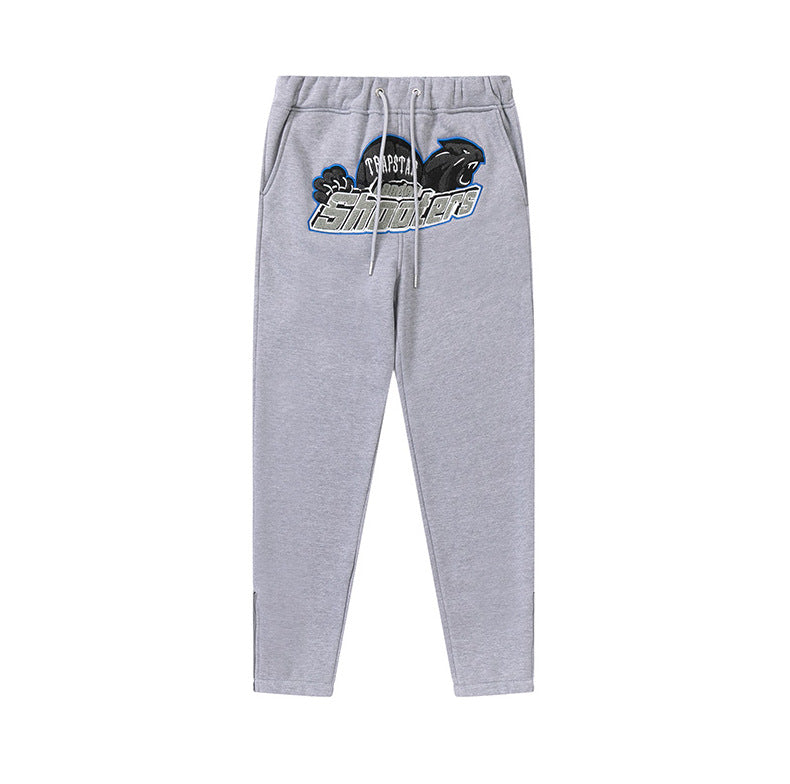 Trapstar Black Tiger Embroidered Hoodie and Pants Set