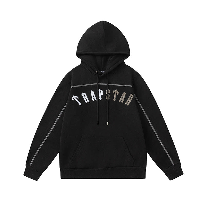 Trapstar Black Tiger Embroidered Hoodie and Pants Set