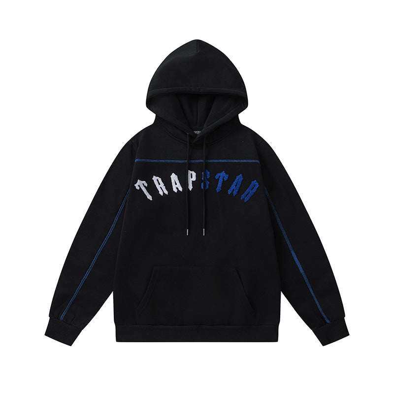 Trapstar Black Tiger Embroidered Hoodie and Pants Set