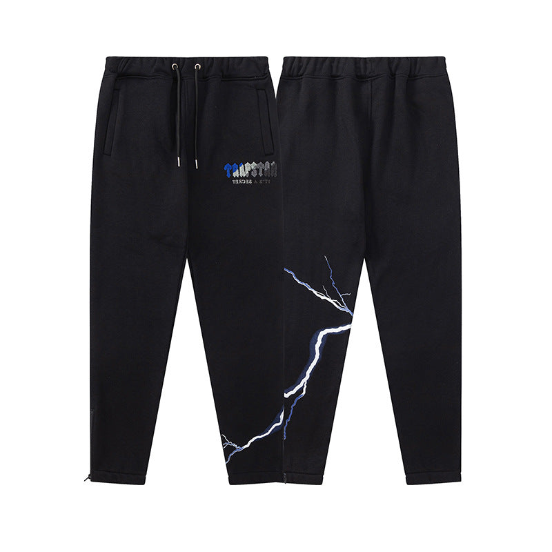 Trapstar Black Tiger Embroidered Hoodie and Pants Set